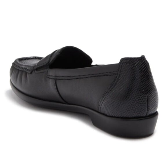 SAS Women's Penny J Comfort Footbed Slip-On Moccasin Penny Loafer Black Size 9½N - Picture 3 of 16
